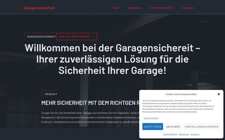 Screenshot of garagensicherungsriegel.de