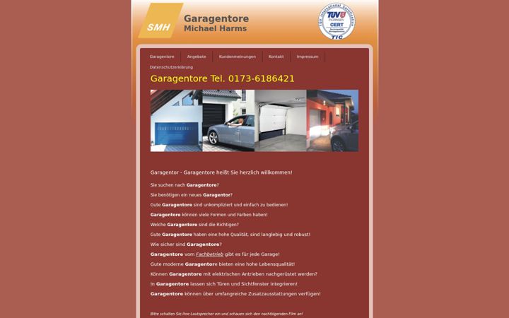 Screenshot of garagentor-garagentore.de