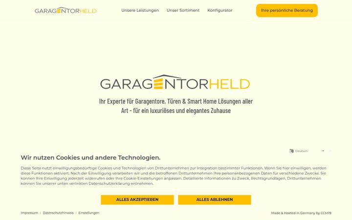 Screenshot of garagentorheld.de