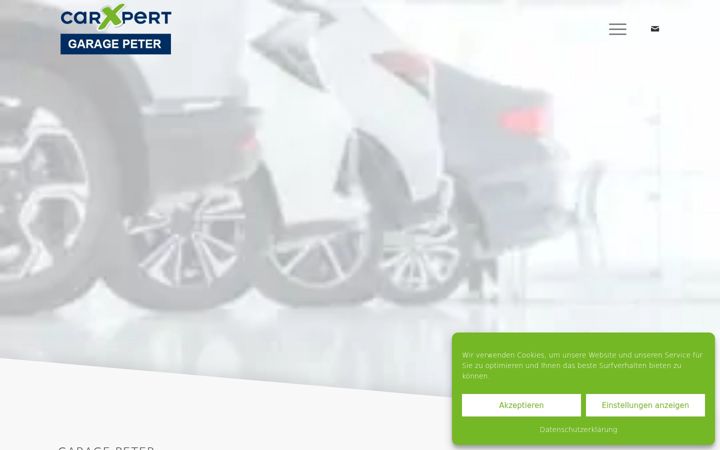 Screenshot of garagepeterettingen.ch