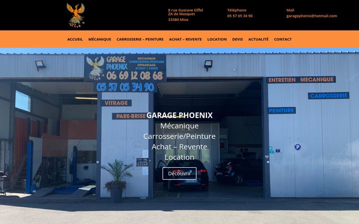 Screenshot of garagephoenix.fr