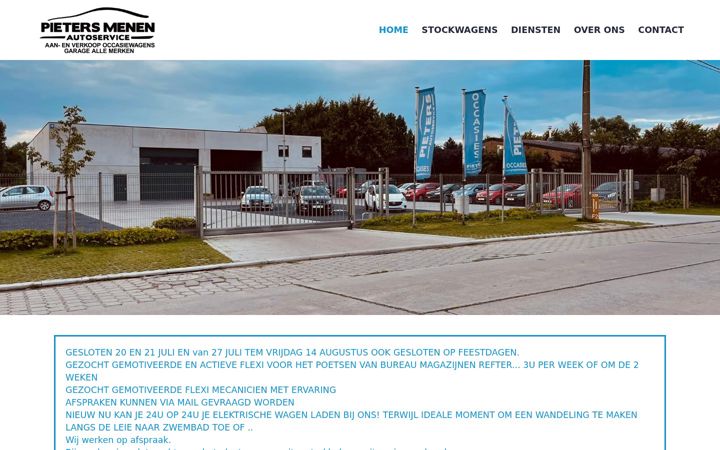 Screenshot of garagepietersmenen.be