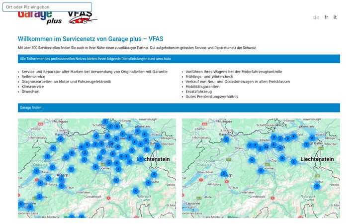 Screenshot of garageplus-vfas.ch