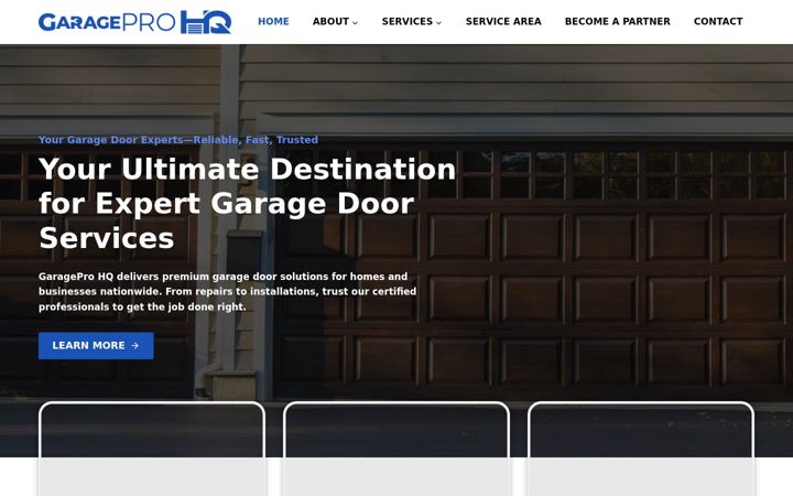 Screenshot of garageprohq.com
