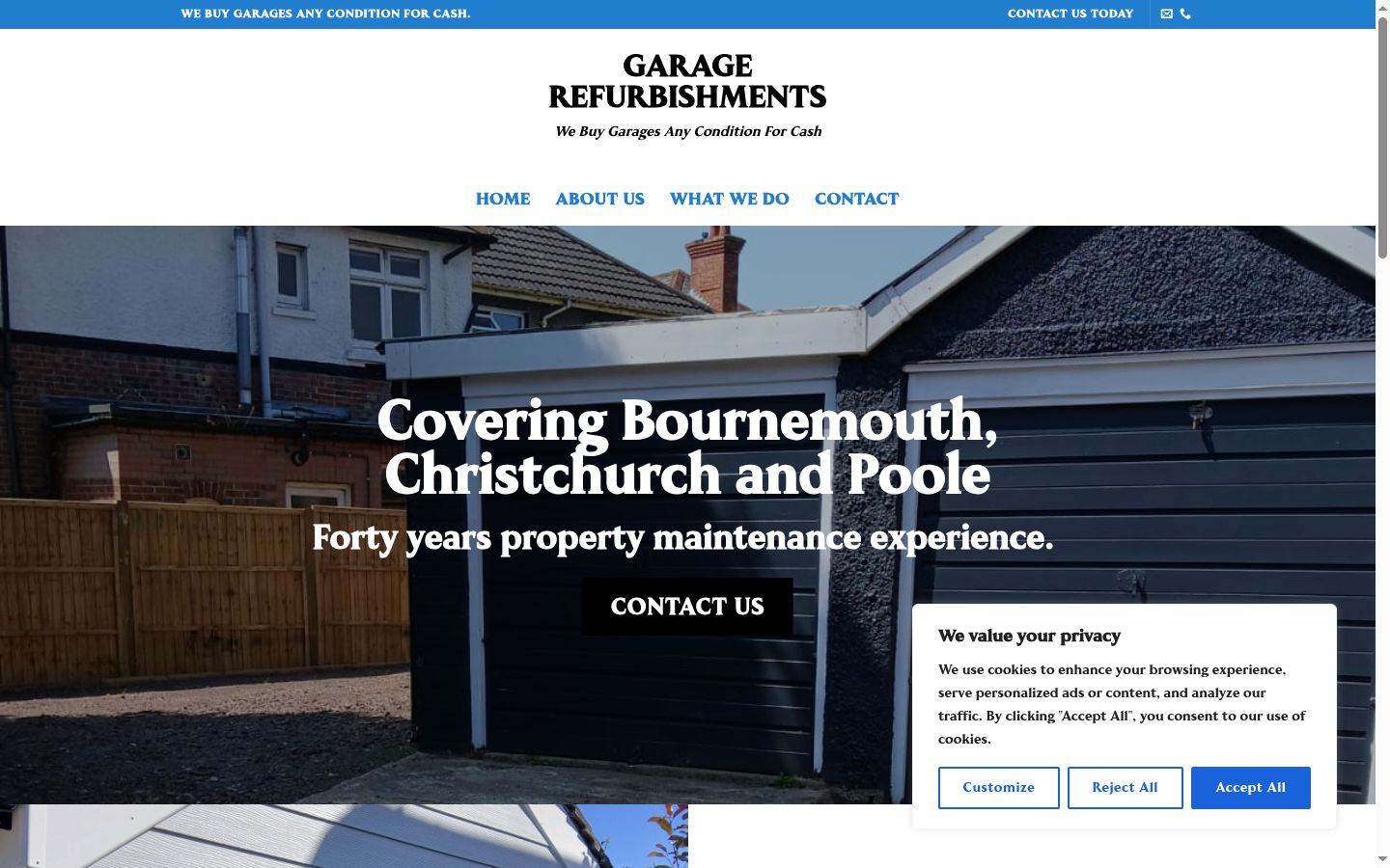 Skærmbillede af samtykkebanneret, som det blev vist før nogen interaktion