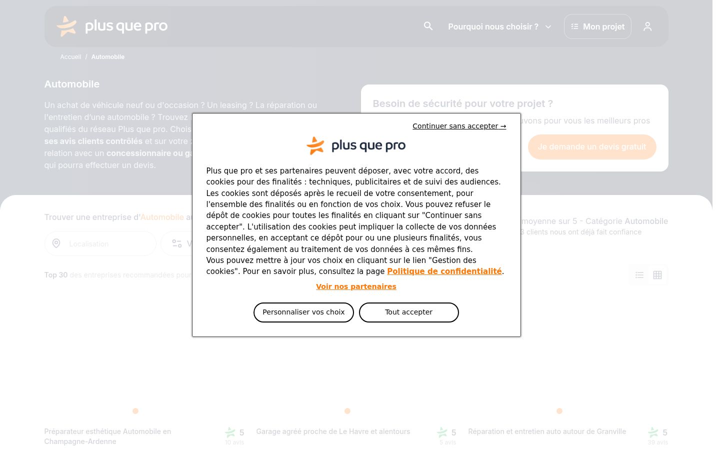 Screenshot van de toestemmingsbanner zoals getoond vóór enige interactie