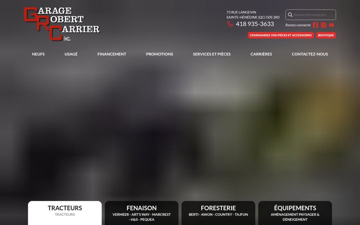 Screenshot of garagerobertcarrier.com