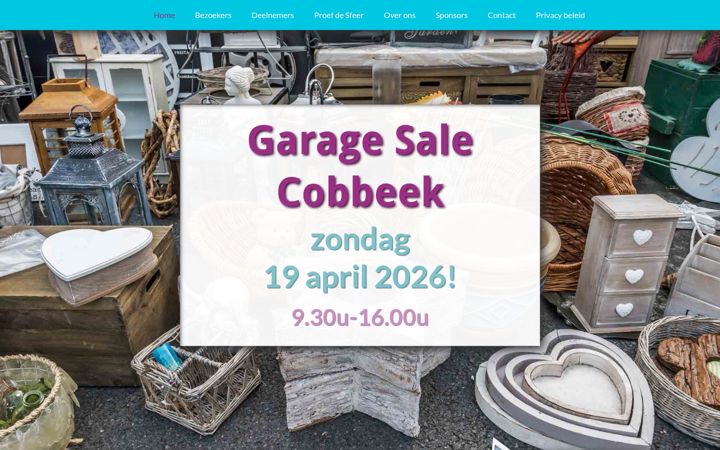 Screenshot of garagesalecobbeek.nl