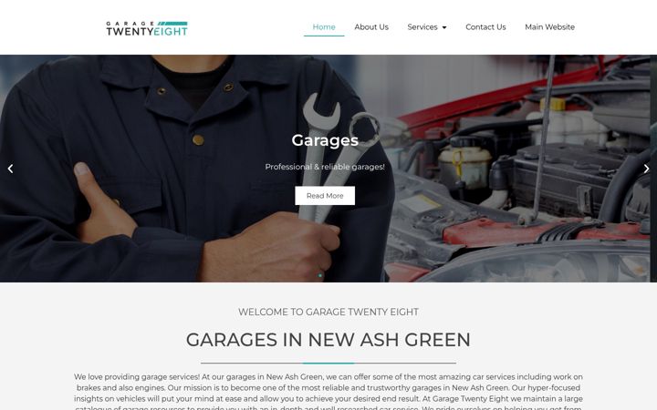 Screenshot of garagesinnewashgreen.co.uk