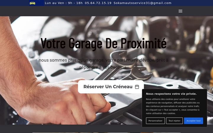 Screenshot of garagesokamauto.fr