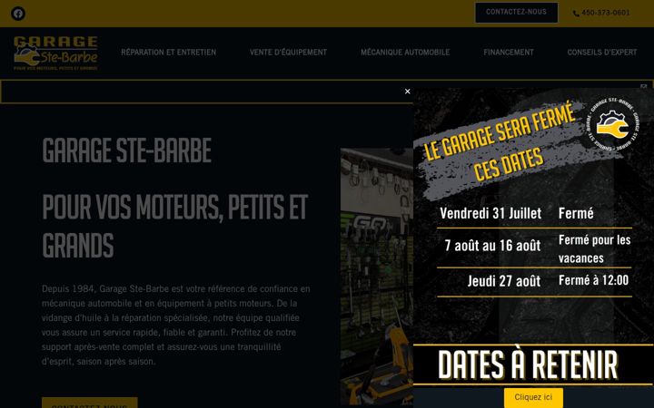 Screenshot of garagestebarbe.ca