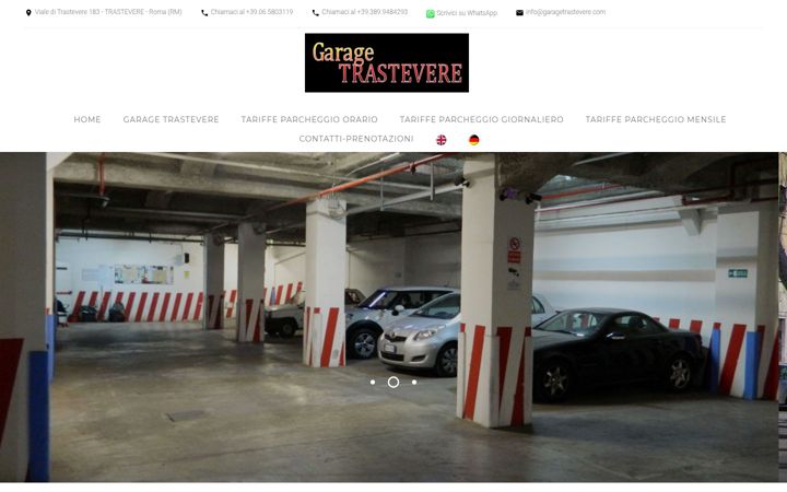 Captură de ecran a garagetrastevere.com