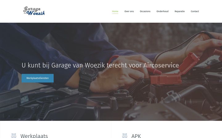 Screenshot of garagevanwoezik.nl