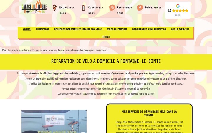 Screenshot of garagevelomobile.fr