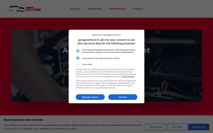 Screenshot of garagevoltaire.fr