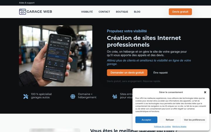 Screenshot of garageweb.fr