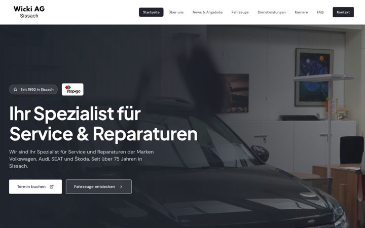 Screenshot of garagewicki.ch