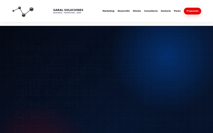 Screenshot of garalsoluciones.com