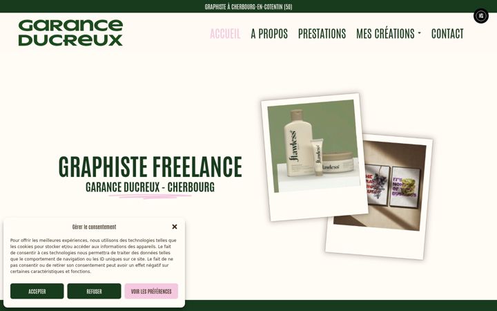 Screenshot of garanceducreux.fr