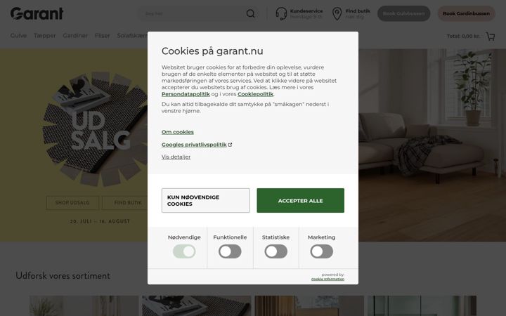Screenshot of garant.nu
