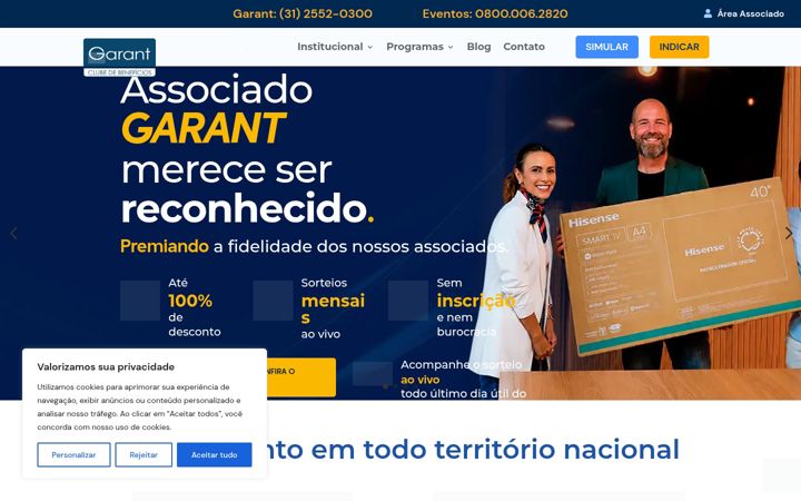 Screenshot of garantbeneficios.com.br