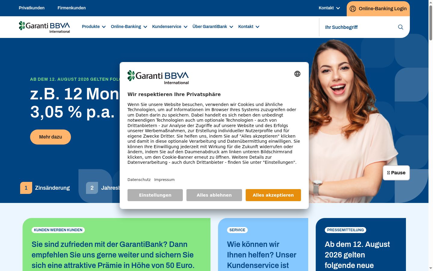 Sutikimo reklamjuostės, rodytos prieš bet kokią sąveiką, ekrano kopija