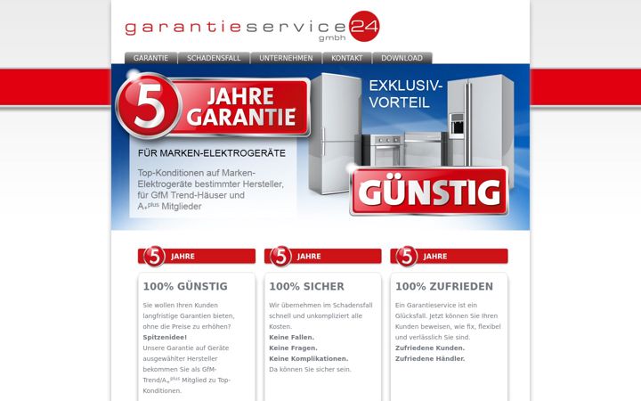 Screenshot of garantieservice24.de