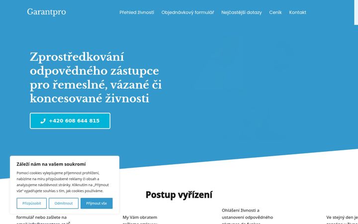 Screenshot of garantpro.cz