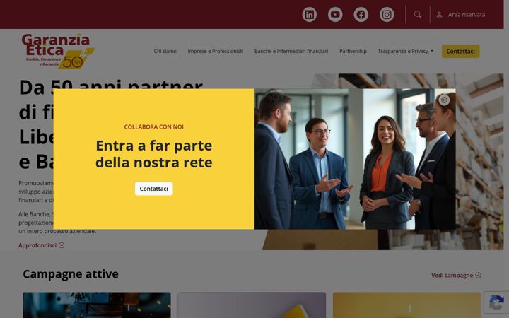 Screenshot of garanziaetica.it