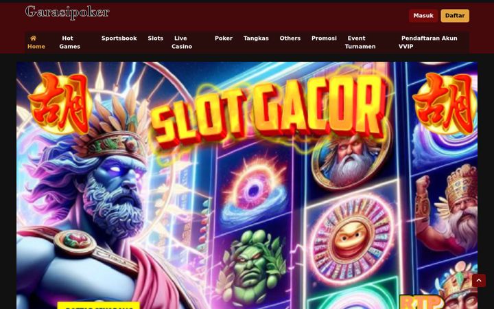 Screenshot of garasipoker.net