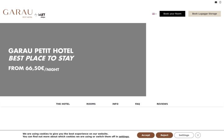 Kuvakaappaus sivustosta garaupetithotel.com