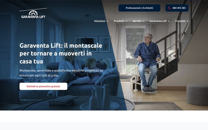 Screenshot of garaventalift.it
