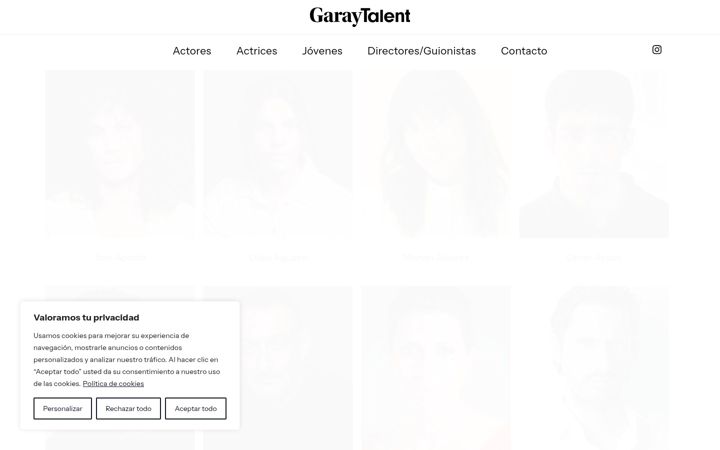 Screenshot of garaytalent.com