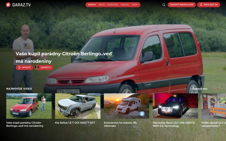 Screenshot of garaz.tv