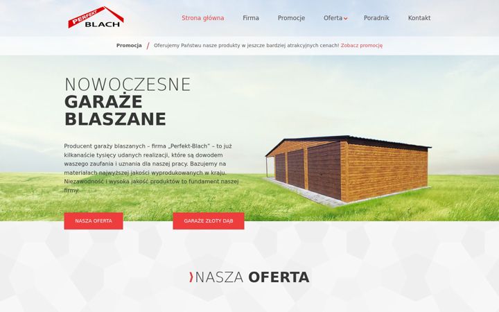 Screenshot of garazeblaszane.com