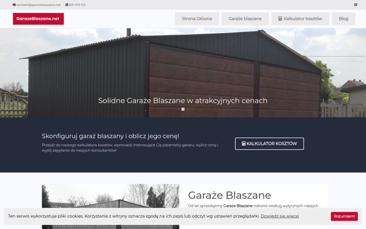 Screenshot of garazeblaszane.net