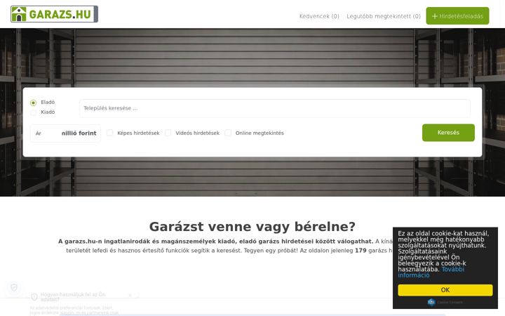 Screenshot of garazs.hu