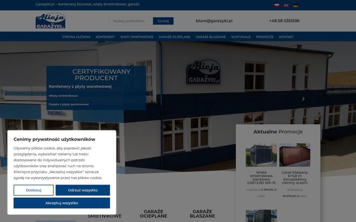 Screenshot of garazyki.pl