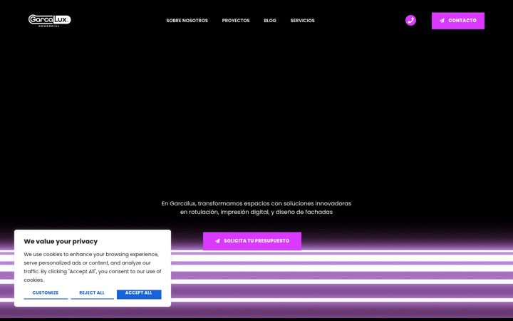 Screenshot of garcaluxsl.es