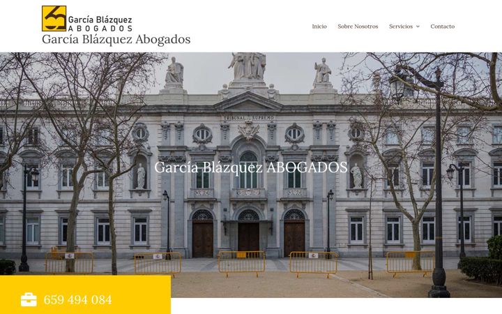 Screenshot of garciablazquezabogados.com