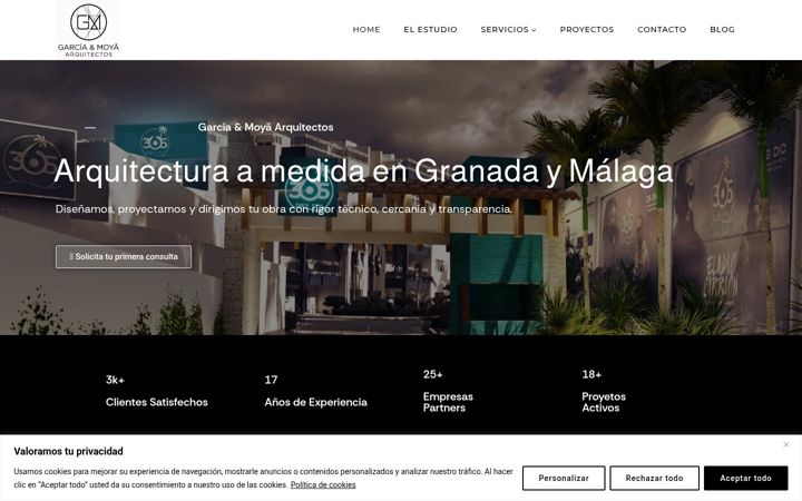 Screenshot of garciamoyaarquitectos.com