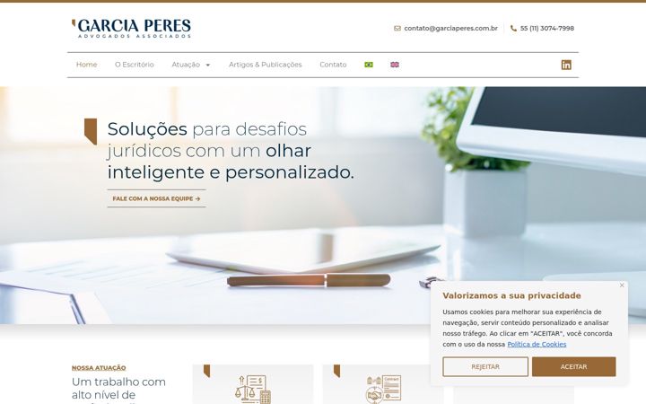 Screenshot of garciaperes.com.br