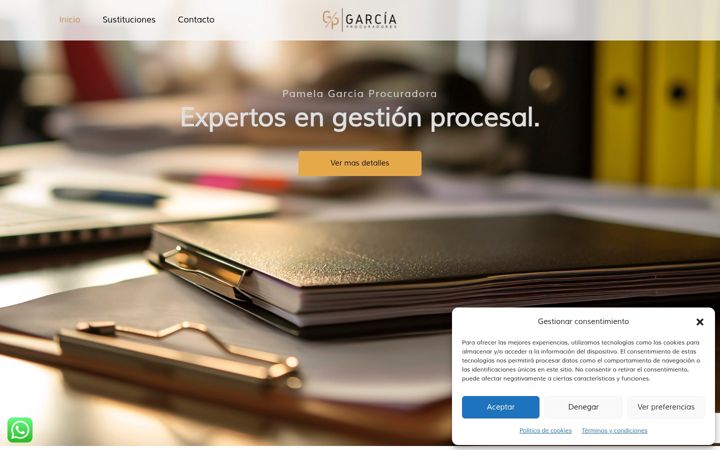 Screenshot of garciaprocuradores.es
