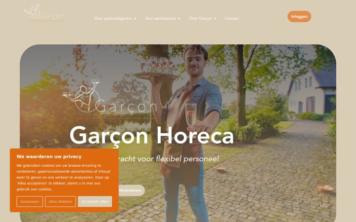 Screenshot of garconhoreca.nl
