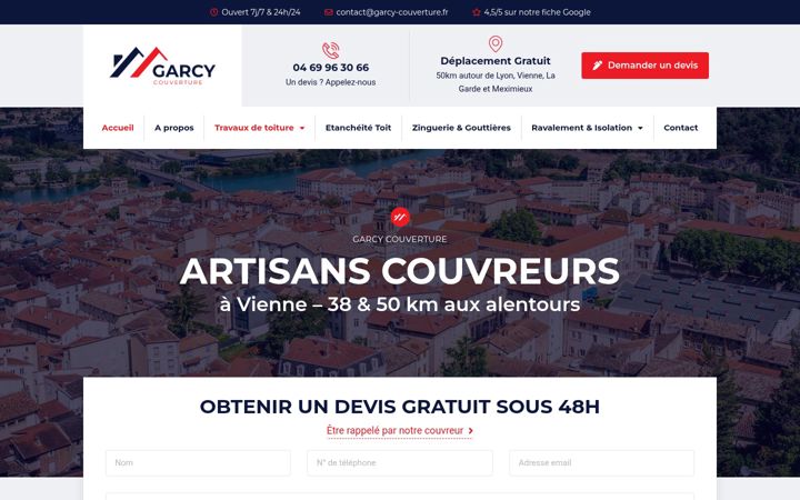 Screenshot of garcy-couverture.fr