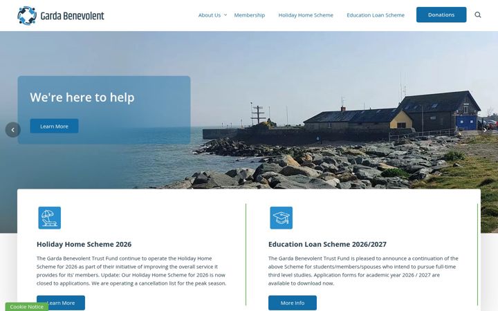 Screenshot of gardabenevolent.ie