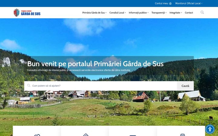 Screenshot of gardadesus.ro