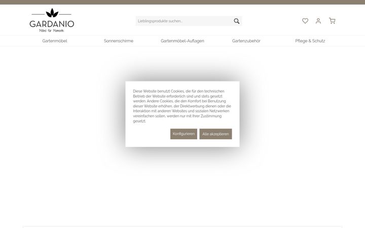 Screenshot of gardanio.de