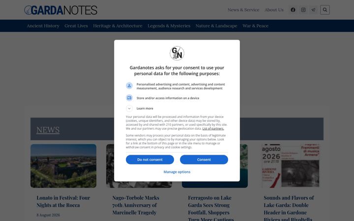 Screenshot of gardanotes.com