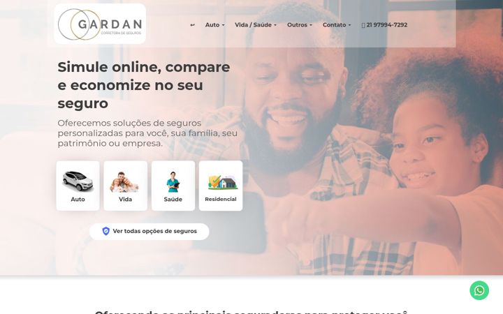 Screenshot of gardanseguros.com.br